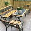 Ghế công viên ngoài trời băng ghế giải trí băng ghế gỗ rắn sân vườn ghế sau ngoài trời băng ghế gỗ chống thối
