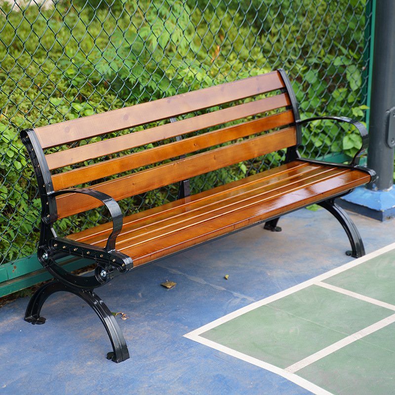 Ghế công viên ngoài trời băng giải trí Ghế vuông chống ăn mòn gỗ tựa lưng hàng Ghế inox sân sắt nghệ thuật - Hình 3 Ghế công viên ngoài trời băng giải trí Ghế vuông chống ăn mòn gỗ tựa lưng hàng Ghế inox sân sắt nghệ thuật - Hình 3