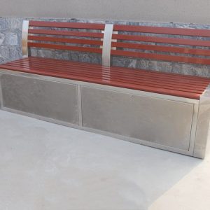 Ghế công viên ngoài trời băng giải trí vườn gỗ chống ăn mòn Ghế giải trí hộp công cụ vệ sinh công viên quảng trường danh lam thắng cảnh - Hình 3