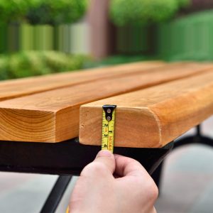 Ghế công viên ngoài trời bằng gỗ cứng chống ăn mòn Ghế băng phòng tắm trung tâm mua sắm công cộng Ghế băng nghỉ ngơi phòng thay đồ hàng Ghế dài - Hình 2