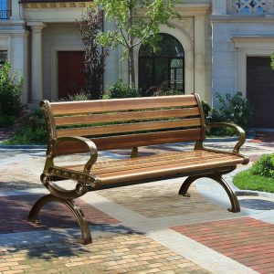 Ghế công viên ngoài trời bằng hợp kim nhôm Ghế giải trí ngoài trời Ghế sân vườn bằng gang Ghế hiện đại nhẹ sang trọng Đơn giản Ghế bar khí quyển cao cấp - Hình 2