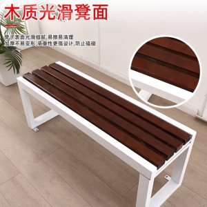 Ghế công viên ngoài trời băng inox sân vườn biệt thự tựa lưng vuông Ghế giải trí lưới dứa Ghế gỗ chống ăn mòn - Hình 3