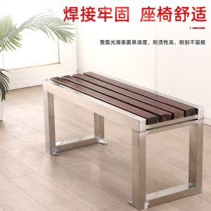 Ghế công viên ngoài trời băng inox sân vườn biệt thự tựa lưng vuông Ghế giải trí lưới dứa Ghế gỗ chống ăn mòn - Hình 4
