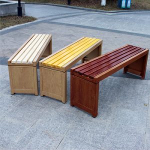 Ghế công viên ngoài trời băng ngoài trời Ghế băng chờ đợi chống ăn mòn gỗ rắn sân bóng rổ phần còn lại Ghế băng dự bị vân gỗ