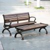 Ghế công viên Ngoài Trời Băng Sân Vườn Giải Trí Ngoài Trời Ghế Lưng Sát Trùng Gỗ Chắc Chắn Hợp Kim Kẽm Ghế Dài Nhôm Đúc Ngoài Trời
