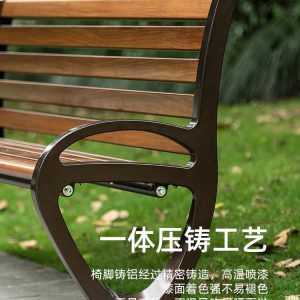 Ghế công viên ngoài trời băng sân vườn vuông Ghế giải trí ngoài trời tựa lưng Ghế băng dài - Hình 4