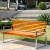 Ghế công viên ngoài trời có tựa lưng băng ghế dự bị bằng thép không gỉ giải trí ngoài trời vuông cộng đồng ghế công cộng có thể được tùy chỉnh
