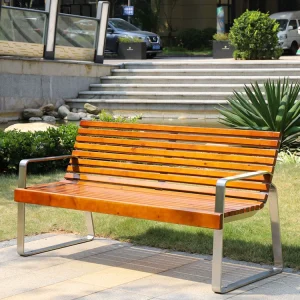 Ghế công viên ngoài trời có tựa lưng băng ghế dự bị bằng thép không gỉ giải trí ngoài trời vuông cộng đồng ghế công cộng có thể được tùy chỉnh