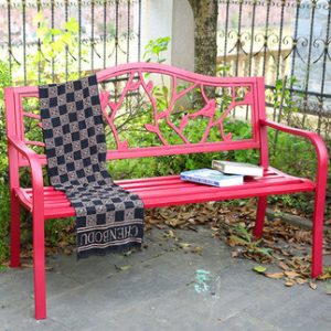 Ghế công viên ngoài trời dài Ghế đôi Ghế dài Giải trí Đơn giản Ghế dài lưng sắt Sân vườn ngoài trời