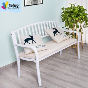 Ghế công viên ngoài trời dài sân trong Ghế thư giãn bàn Ghế sắt rèn bàn Ghế Ghế băng dài trong nhà gỗ rắn tựa lưng đơn giản