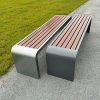 Ghế công viên ngoài trời dài thư giãn sân ngoài trời gỗ nhựa ngoài trời Ghế băng dài bằng thép không gỉ hàng Ghế công cộng