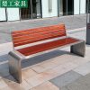 Ghế công viên Ngoài trời Ghế băng inox chống ăn mòn gỗ sắt vuông Ghế cộng đồng vườn công viên phân dài nhựa gỗ Ghế giải trí