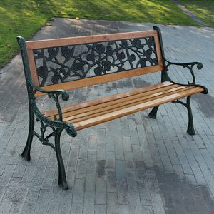 Ghế công viên ngoài trời Gỗ Chắc Chắn Ghế Dài Biệt Thự Sân Vườn Ban Công Sân Vườn Giải Trí Tựa Lưng Gang Ghế băng Dự Bị - Hình 2
