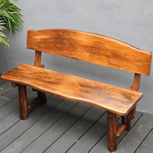 Ghế công viên Ngoài trời gỗ chống ăn mòn Ghế dài ba người tựa lưng Ghế công viên cảnh quan sân vườn Ghế công cộng hàng Ghế gỗ rắn dải dài