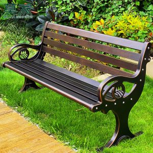 Ghế công viên Ngoài Trời Mojia Ghế Nhôm Đúc Sân Vườn Sắt Nghệ Thuật Tựa Lưng Ghế Dài 3 Người Ghế Giải Trí Ngoài Trời