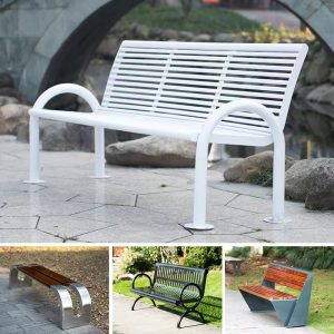 Ghế công viên ngoài trời sắt rèn Ghế băng giải trí Ghế vuông danh lam thắng cảnh Ghế đôi sân khu vực nghỉ ngơi ngoài trời Ghế băng dự bị