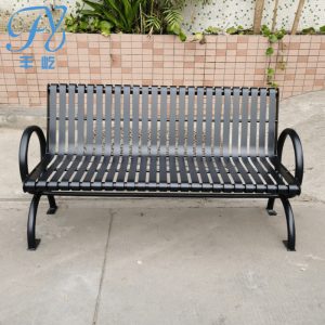 Ghế công viên ngoài trời sắt rèn Ghế giải trí Ghế chờ cộng đồng tựa lưng sân vườn cảnh quan Ghế đẩu ngồi ngoài trời Ghế vuông
