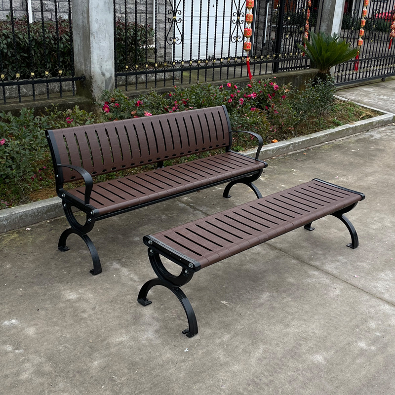 Ghế công viên ngoài trời tựa lưng Ghế băng dự bị sắt rèn dải giải trí sân vườn ngoài trời nhà sản xuất Ghế gỗ nhựa vuông - Hình 3 Ghế công viên ngoài trời tựa lưng Ghế băng dự bị sắt rèn dải giải trí sân vườn ngoài trời nhà sản xuất Ghế gỗ nhựa vuông - Hình 3