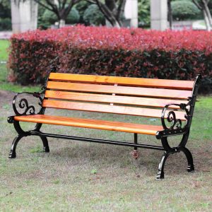 Ghế công viên ngoài trời vườn Ghế băng nghỉ ngơi gang gỗ tựa lưng Ghế chờ công cộng danh lam thắng cảnh cung cấp Ghế đẩu - Hình 2