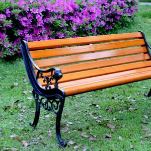 Ghế công viên ngoài trời Yiyuan gỗ cứng Ghế công viên chống ăn mòn bán hàng trực tiếp - Hình 2