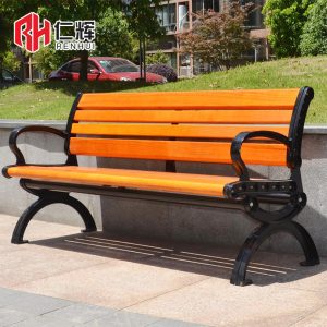 Ghế công viên Nhà máy bán buôn tựa lưng Ghế công viên ngoài trời băng dự bị vườn vuông giải trí tựa lưng sắt rèn Ghế công viên - Hình 2