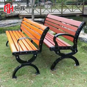 Ghế công viên Nhà máy bán buôn tựa lưng Ghế công viên ngoài trời băng dự bị vườn vuông giải trí tựa lưng sắt rèn Ghế công viên - Hình 3