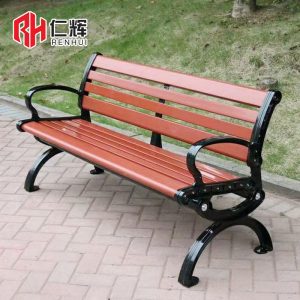 Ghế công viên Nhà máy bán buôn tựa lưng Ghế công viên ngoài trời băng dự bị vườn vuông giải trí tựa lưng sắt rèn Ghế công viên - Hình 4