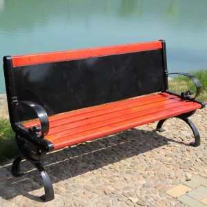 Ghế công viên Nhà máy cung cấp trực tiếp Ghế công viên ngoài trời trường học đường phố Ghế quảng cáo thép gỗ chống ăn mòn Ghế dài hàng Ghế nghỉ ngơi - Hình 3