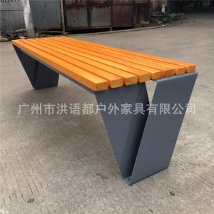 Ghế công viên nhà sản xuất Ghế giải trí ngoài trời bằng thép không gỉ Ghế sắt rèn Ghế công viên băng ngoài trời Ghế băng gỗ chống ăn mòn - Hình 2