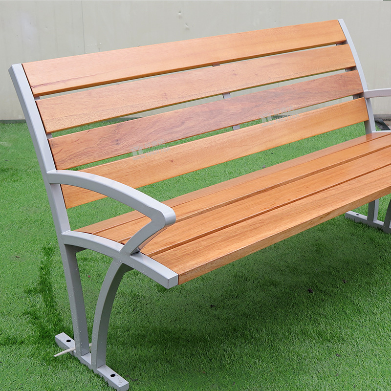 Ghế công viên nhà sản xuất Tang gỗ Ghế công viên băng ngoài trời sân vườn chân thép mạ kẽm Ghế giải trí cộng đồng tựa lưng Ghế băng dự bị tay vịn - Hình 3 Ghế công viên nhà sản xuất Tang gỗ Ghế công viên băng ngoài trời sân vườn chân thép mạ kẽm Ghế giải trí cộng đồng tựa lưng Ghế băng dự bị tay vịn - Hình 3