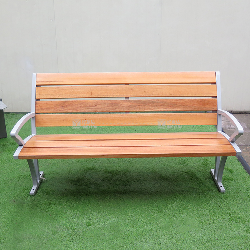 Ghế công viên nhà sản xuất Tang gỗ Ghế công viên băng ngoài trời sân vườn chân thép mạ kẽm Ghế giải trí cộng đồng tựa lưng Ghế băng dự bị tay vịn - Hình 4 Ghế công viên nhà sản xuất Tang gỗ Ghế công viên băng ngoài trời sân vườn chân thép mạ kẽm Ghế giải trí cộng đồng tựa lưng Ghế băng dự bị tay vịn - Hình 4