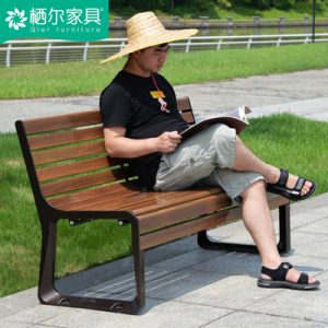 Ghế công viên nhôm đúc Ghế băng ngoài trời Ghế băng ngoài trời sân vườn cộng đồng Ghế thư giãn Ghế sắt rèn dài lưng Ghế