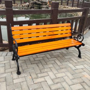 Ghế công viên Phong Cảnh Ngoài Trời Ghế Giải Trí Gỗ Nhựa Ghế Công Cộng Sân Vườn Phân Hàng Ghế Sắt Nhôm Đúc Ghế công viên - Hình 2