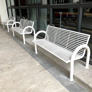Ghế công viên Sắt Rèn Ghế công viên Giải Trí Ngoài Trời Đơn Giản Tựa Lưng Ghế băng Ngoài Trời Hoàn Thành Ghế Vuông Phong Cảnh Sân Vườn Ghế - Hình 2