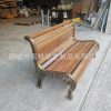 Ghế công viên Sắt Rèn Jane Ou Ghế Giải Trí Ngoài Trời Ghế băng Chờ Vuông Nhôm Đúc Phân Gỗ Nguyên Khối