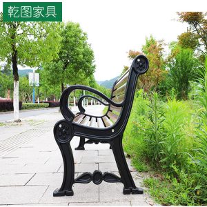 Ghế công viên sợi thủy tinh ngoài trời sợi carbon Ghế gỗ chống ăn mòn sân cảnh Ghế đẩu công cộng ngoài trời Ghế băng dự bị đã hoàn thành - Hình 2
