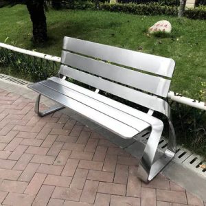 Ghế công viên thép không gỉ Ghế giải trí ngoài trời Ghế công viên phong cảnh Ghế phân cộng đồng Ghế băng vuông ngoài trời - Hình 2
