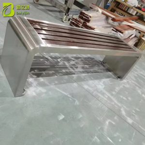 Ghế công viên trạm xe buýt ngoài trời trường học công cộng Ghế công viên bằng Inox - Hình 2