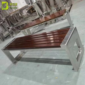 Ghế công viên trạm xe buýt ngoài trời trường học công cộng Ghế công viên bằng Inox - Hình 3
