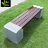 Ghế đá cẩm thạch Gỗ rắn Ghế ngoài trời sân vườn Ghế công viên đá chống ăn mòn gỗ rắn Ghế đá vuông