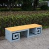 Ghế dài giải trí lưng hình trung tâm mua sắm đơn giản vuông sắt công viên bảo tàng nghệ thuật bảo tàng phân sáng tạo văn hóa