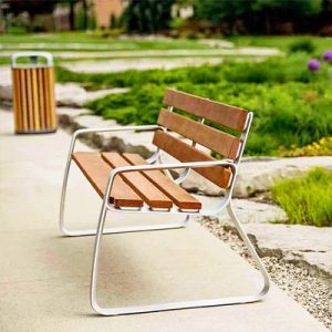 Ghế dài ngoài trời Ghế sắt rèn Ghế công viên thép không gỉ chất bảo quản gỗ nhựa gỗ gỗ rắn Ghế công viên công viên