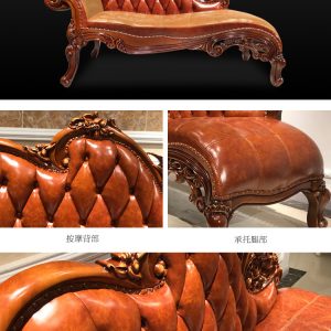 Ghế dài phong cách châu Âu Ghế dài phong cách Mỹ mới Ghế dài làm đẹp bằng gỗ chắc chắn Ghế tựa màu cổ phòng ngủ giường đi văng da Ghế dài đi văng - Hình 3