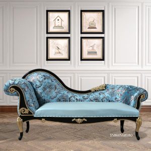 Ghế dài phong cách châu Âu ghế tựa gỗ chắc chắn phòng khách tân cổ điển ghế sofa phòng ngủ của Mỹ vải ghế dài đẹp - Hình 4