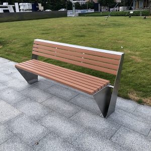 Ghế đẩu inox công viên danh lam thắng cảnh trung tâm tiếp thị tựa lưng Ghế thư giãn công viên vuông Ghế hàng sáng tạo Ghế chờ - Hình 4
