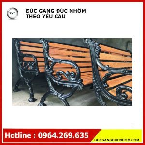 Ghế gang công viên gang đúc 1m2