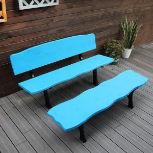 Ghế gỗ ngoài trời chống ăn mòn Ghế băng công viên gỗ đặc ngoài trời sân vườn sân ngoài trời giải trí ba Ghế - Hình 3