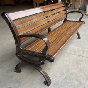 Ghế gỗ ngoài trời chống ăn mòn trung tâm mua sắm phòng chờ bên ngoài Ghế băng công viên sợi carbon Ghế công viên hợp kim nhôm Ghế sau sân trong