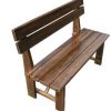 Ghế gỗ rắn Ghế băng gỗ công viên ngoài trời chất bảo quản gỗ Ghế ăn ban công Ghế dài lưng Ghế băng dài đôi