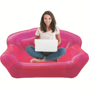 Ghế Hai Người Trong Suốt Ghế Sofa Bơm Hơi Đảng Phòng Khách Bể Bơi Sofa PVC Bơm Hơi Đồ Ngoài Trời - Hình 2